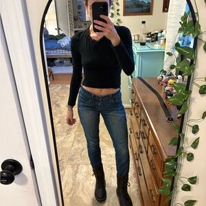 J. Crew Dark Wash Toothpick Ankle Jeans